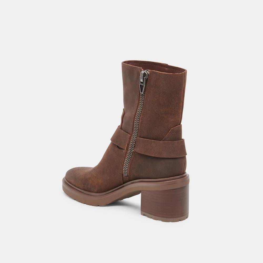 NEW DOLCE VITA women's camros boots in cocoa suede - Picture 3 of 8